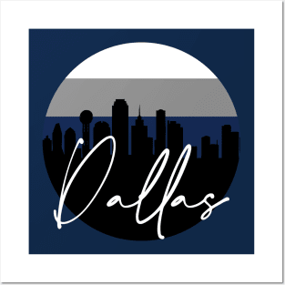 Dallas Skyline Football Colors Posters and Art